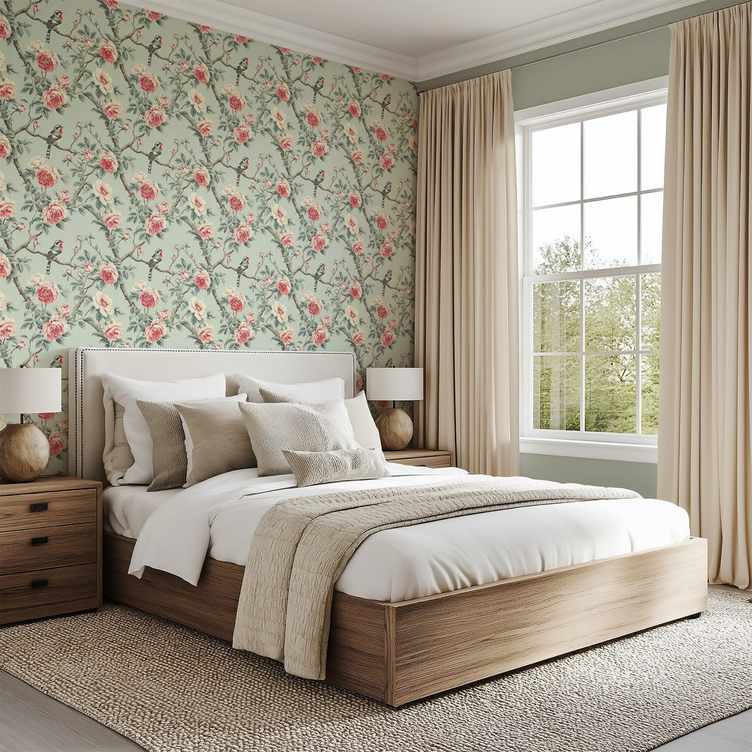 Mix, Don’t Match: How to Layer Wallpaper with Bold Rugs, Curtains, and Textiles