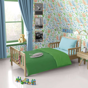 Vibrant Under the Sea Adventure wallpaper in a child's nursery with oceanic coral and fish design, perfect for coastal playroom decor.