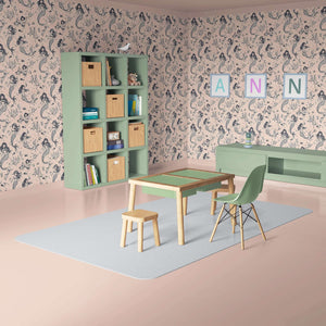 Charming playroom with Mermaid Dreams wallpaper featuring mermaids and sea life, ideal for nurseries and coastal themed children’s spaces.