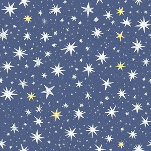 Twinkle Twinkle Little Star wallpaper with hand-drawn stars, perfect for nurseries and playrooms. Includes bunnies, ideal for children.