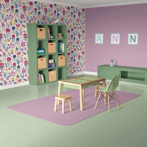 Vibrant Jelly Drifts II wallpaper with jellyfish and coral, perfect for nursery or playroom, adding marine magic to children's spaces.