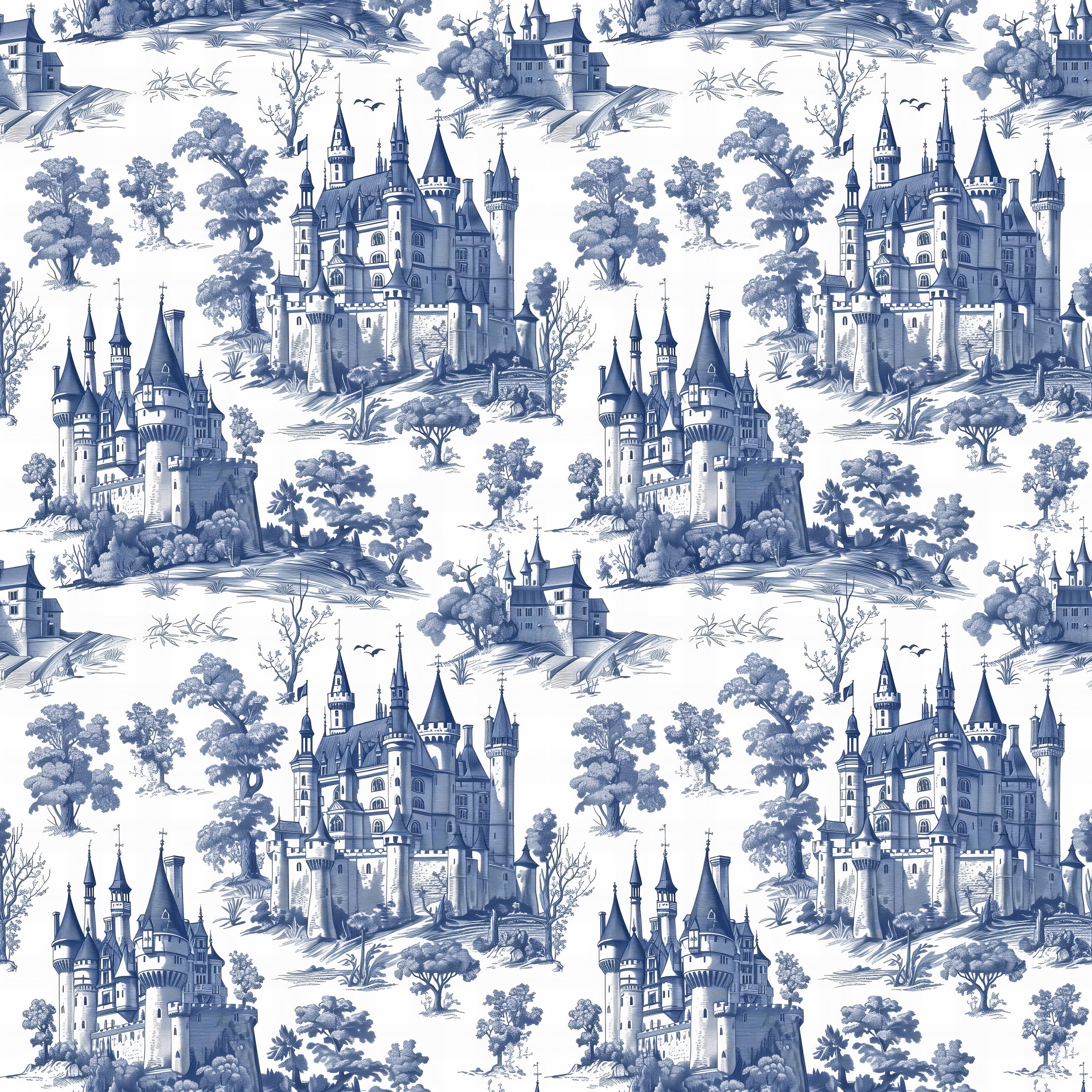 Storybook Castle View Wallpaper