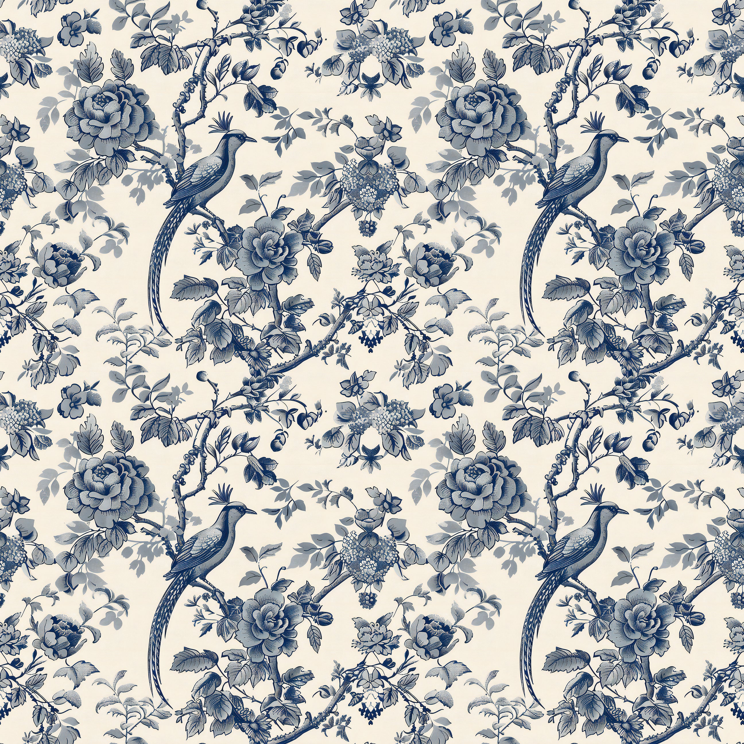 Royal Aviary Toile Wallpaper