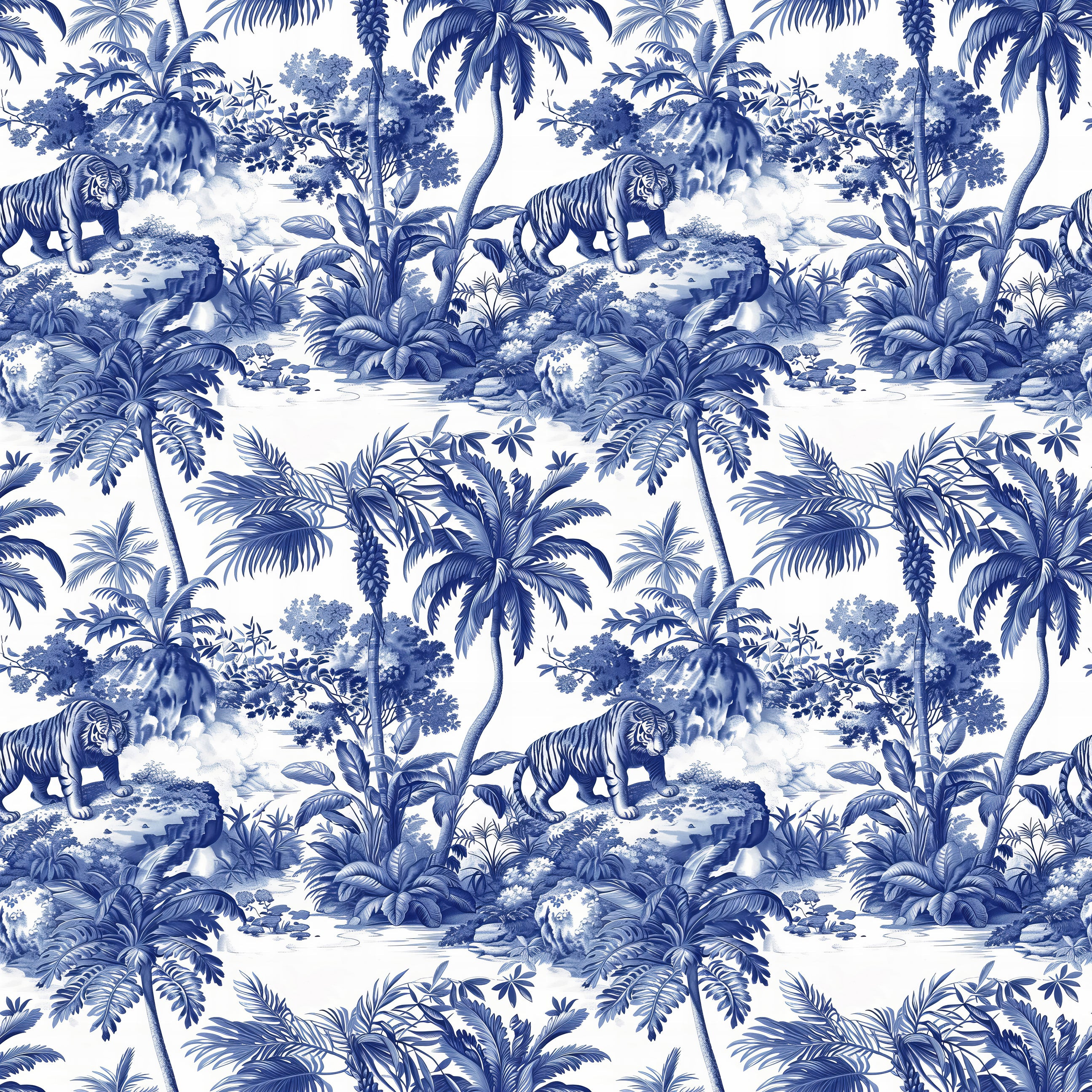 Blue Bengal Escape Wallpaper