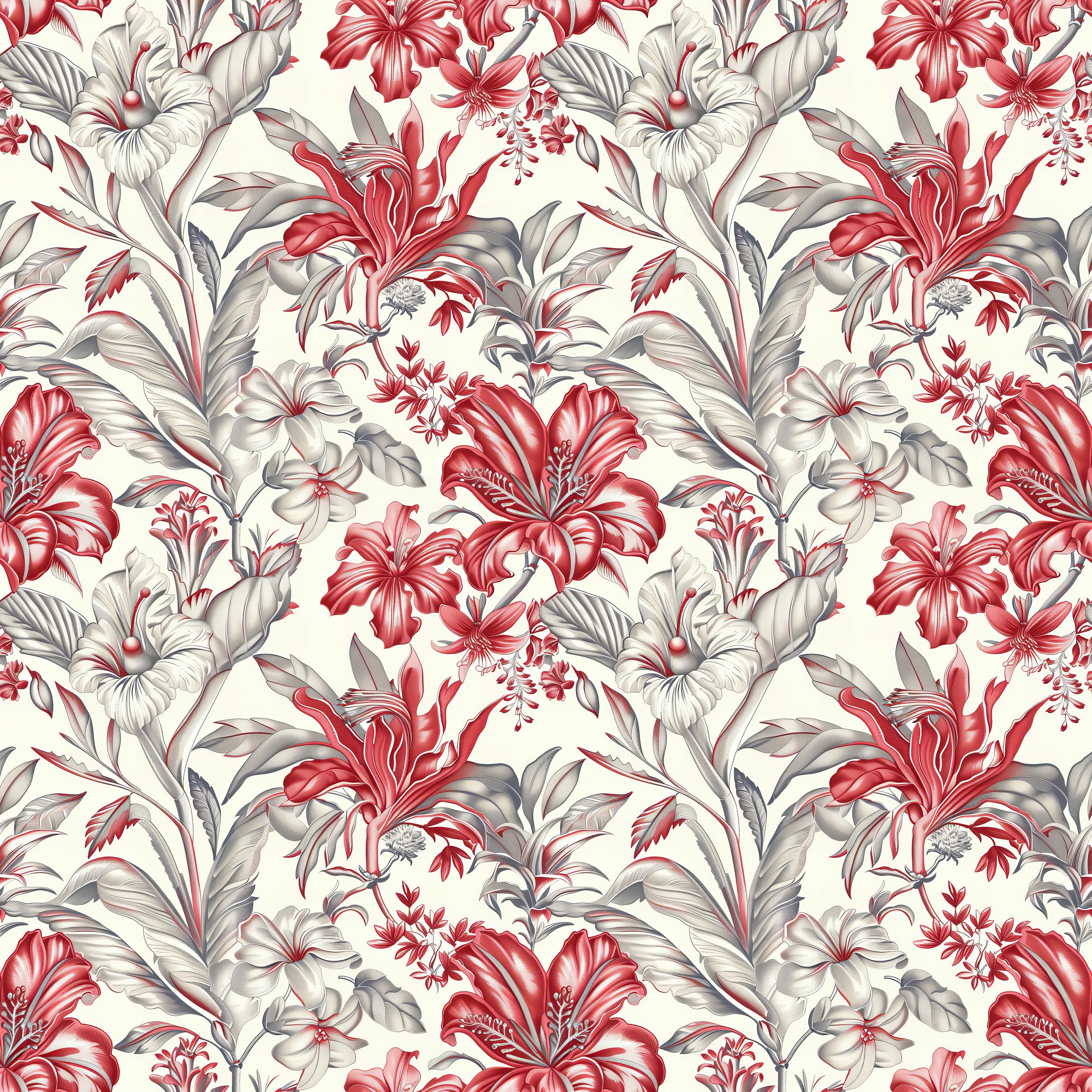 Jungle Rouge Botanica Wallpaper