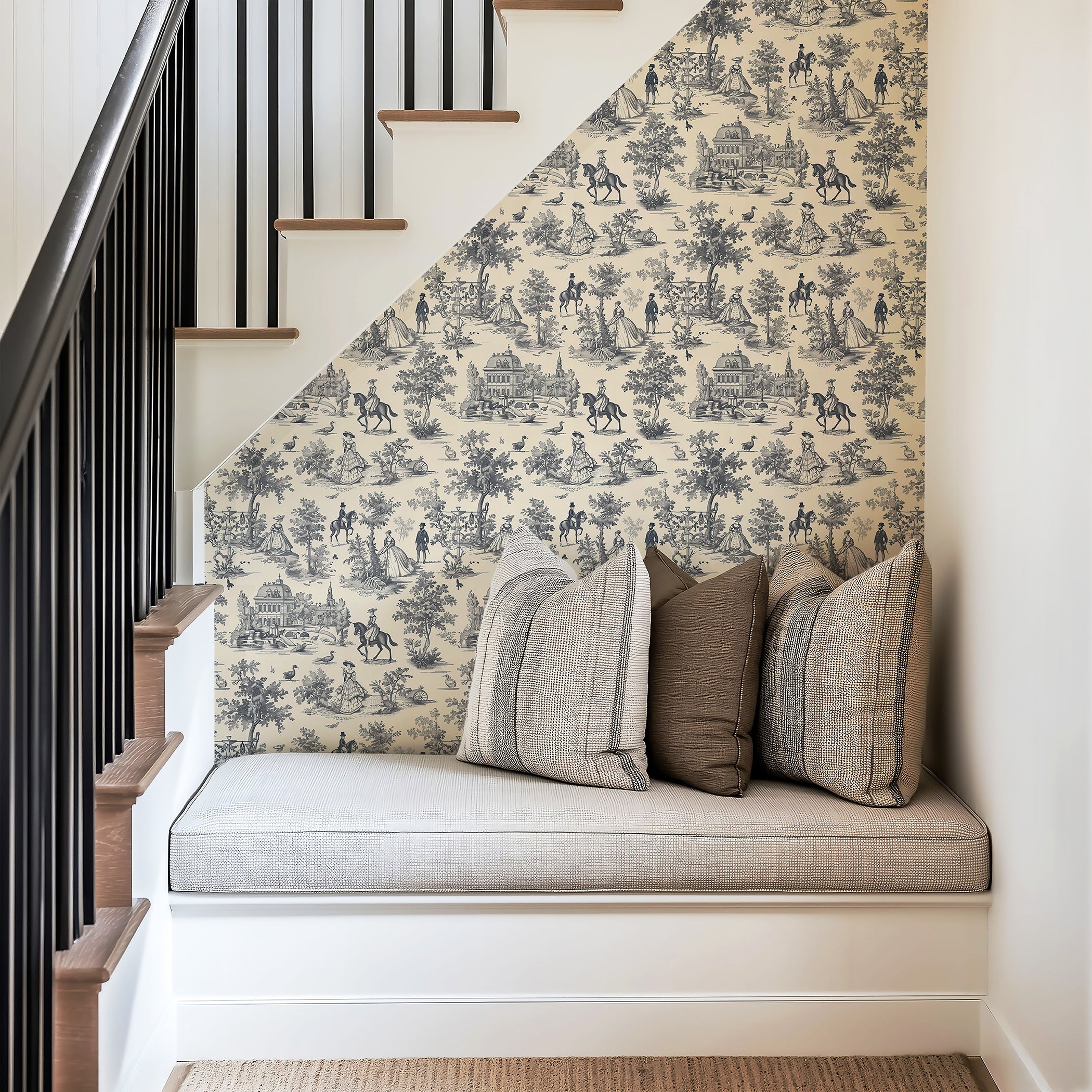 Victorian Garden Promenade Wallpaper