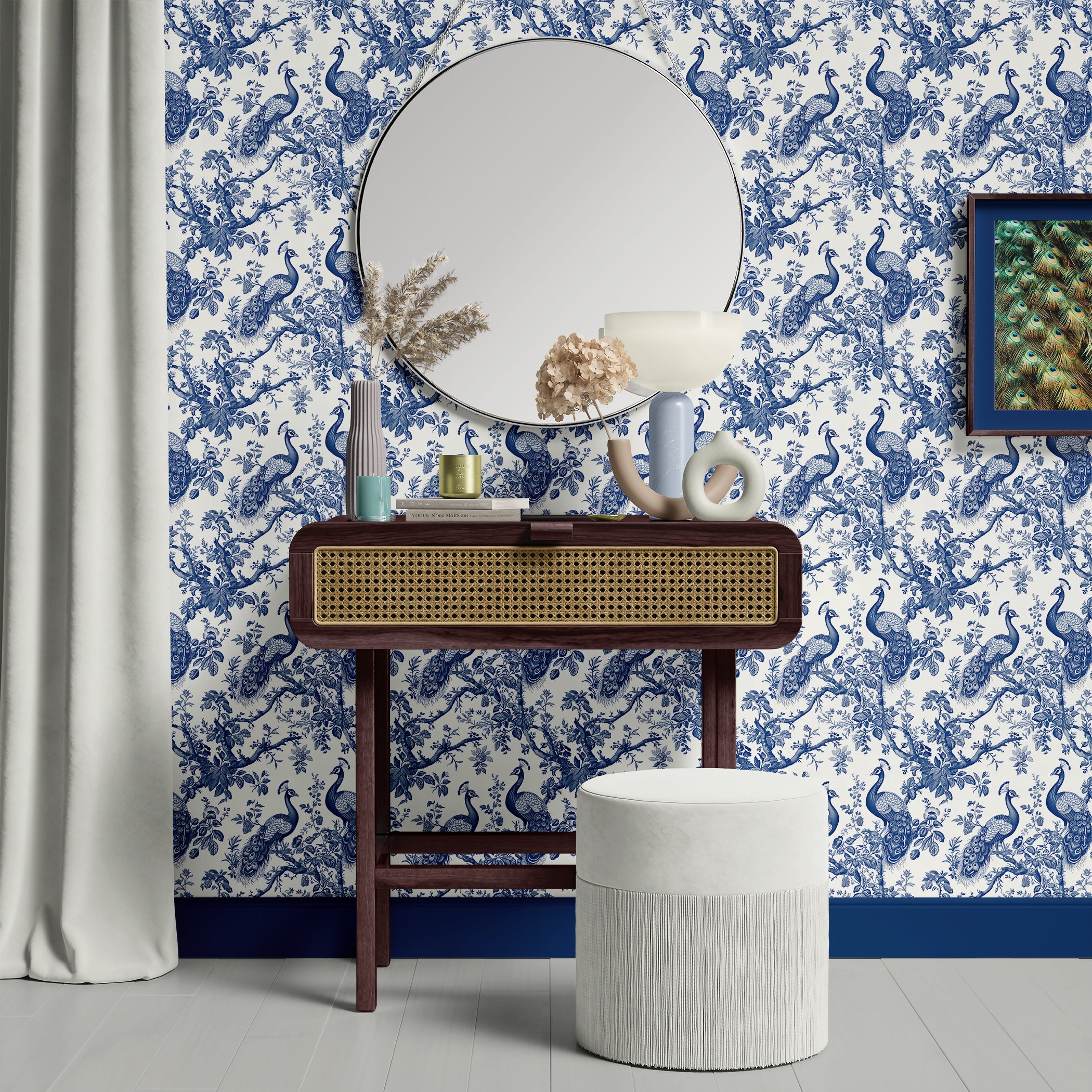 Peacocks of Versailles Wallpaper