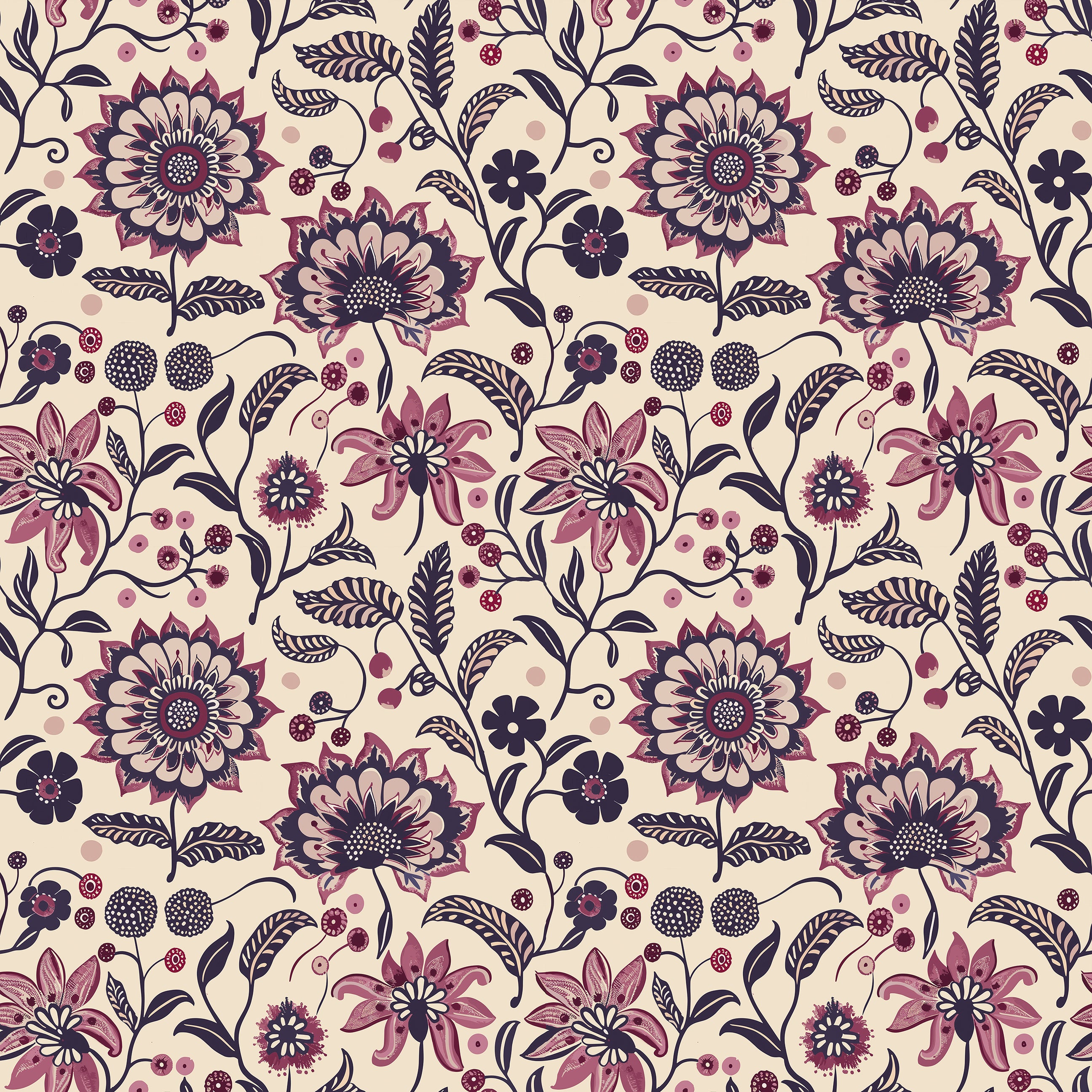 Vintage Blossom Carnival Wallpaper