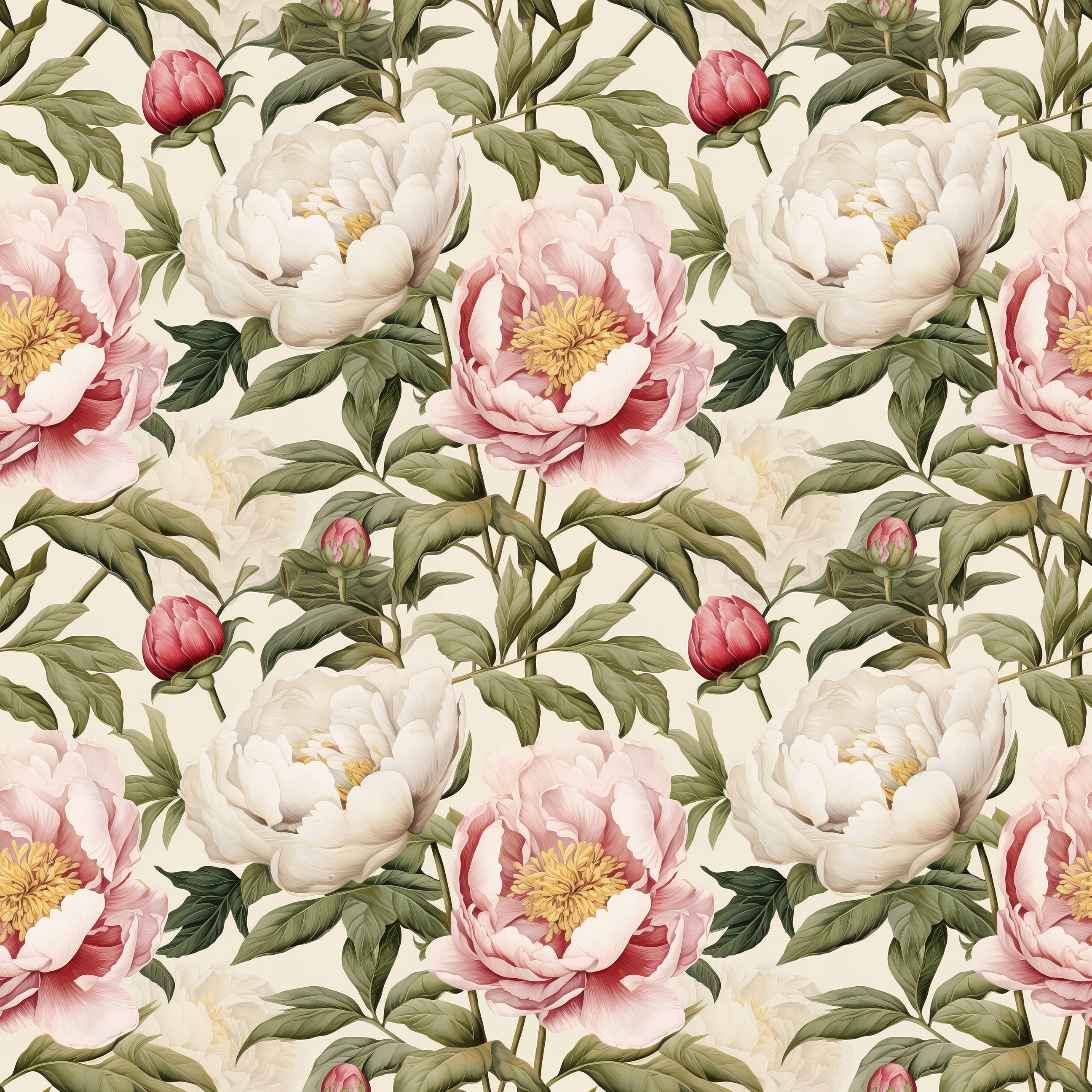 Cottage Peony Dream Wallpaper