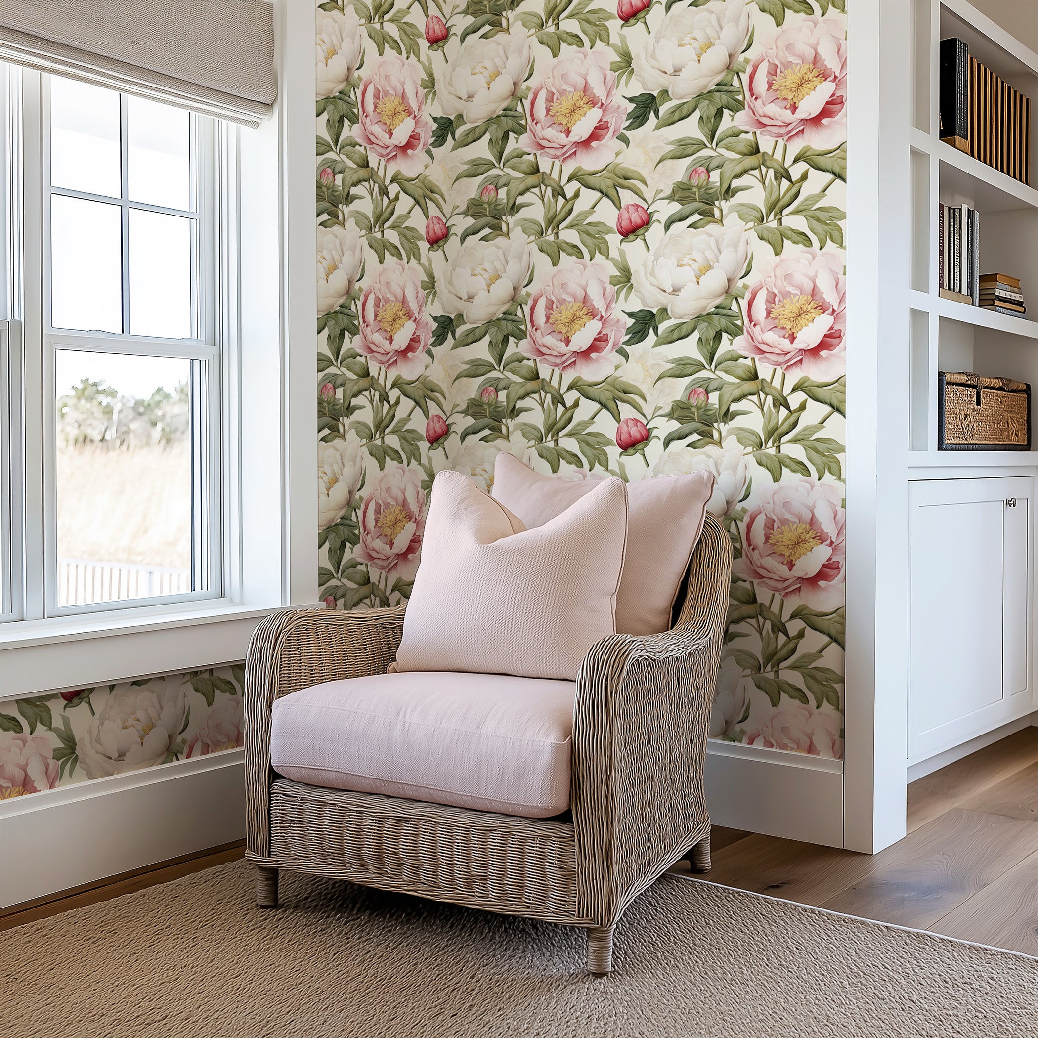 Cottage Peony Dream Wallpaper
