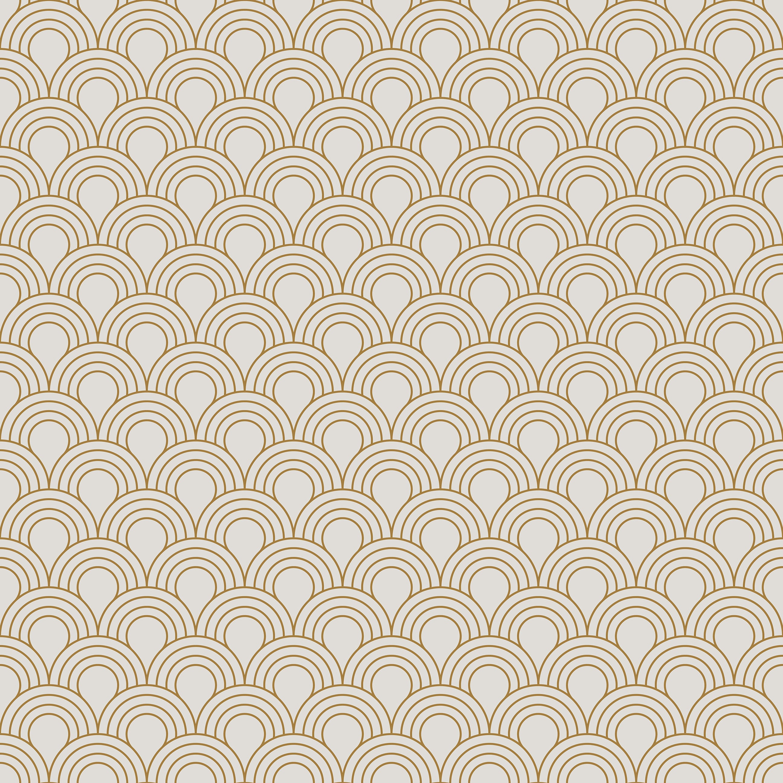 Sunset Deco Scallop Wallpaper