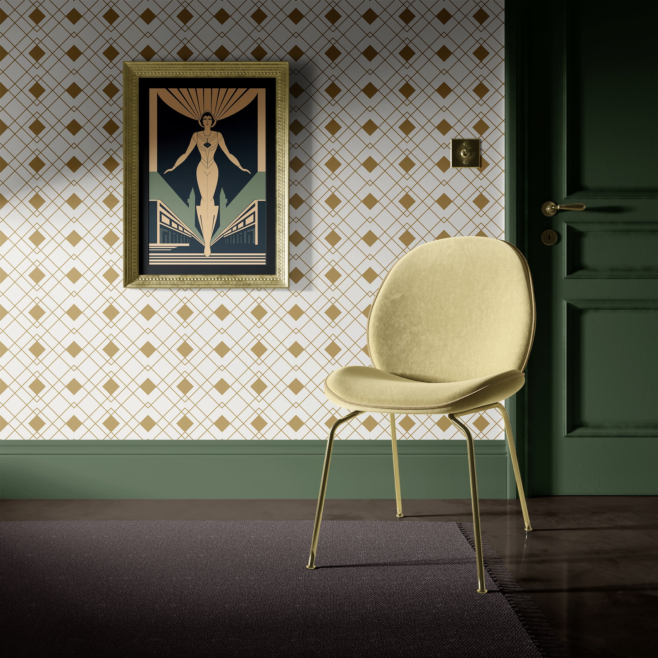 Geometric Gildscape Wallpaper