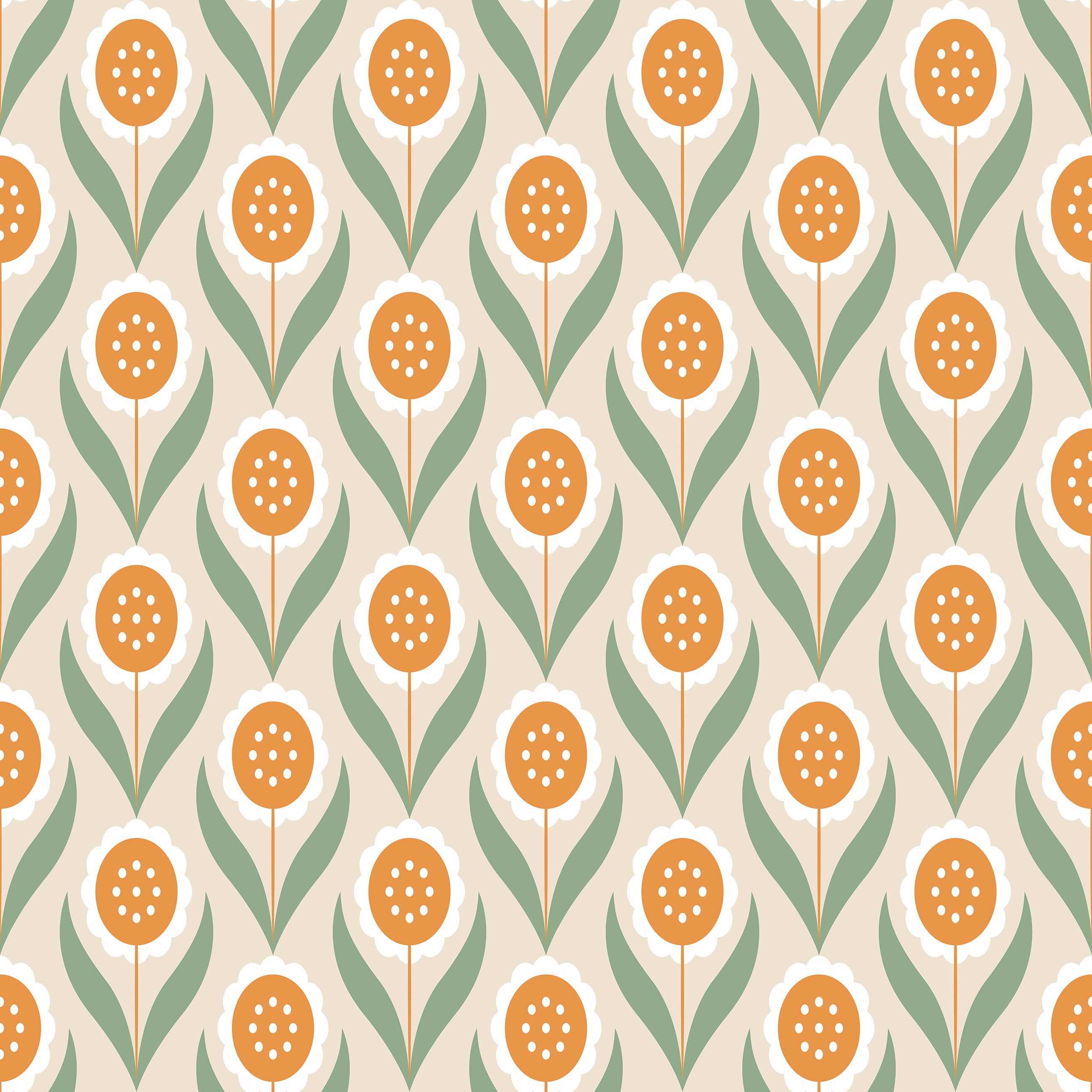 Daisy Dots Delight Wallpaper