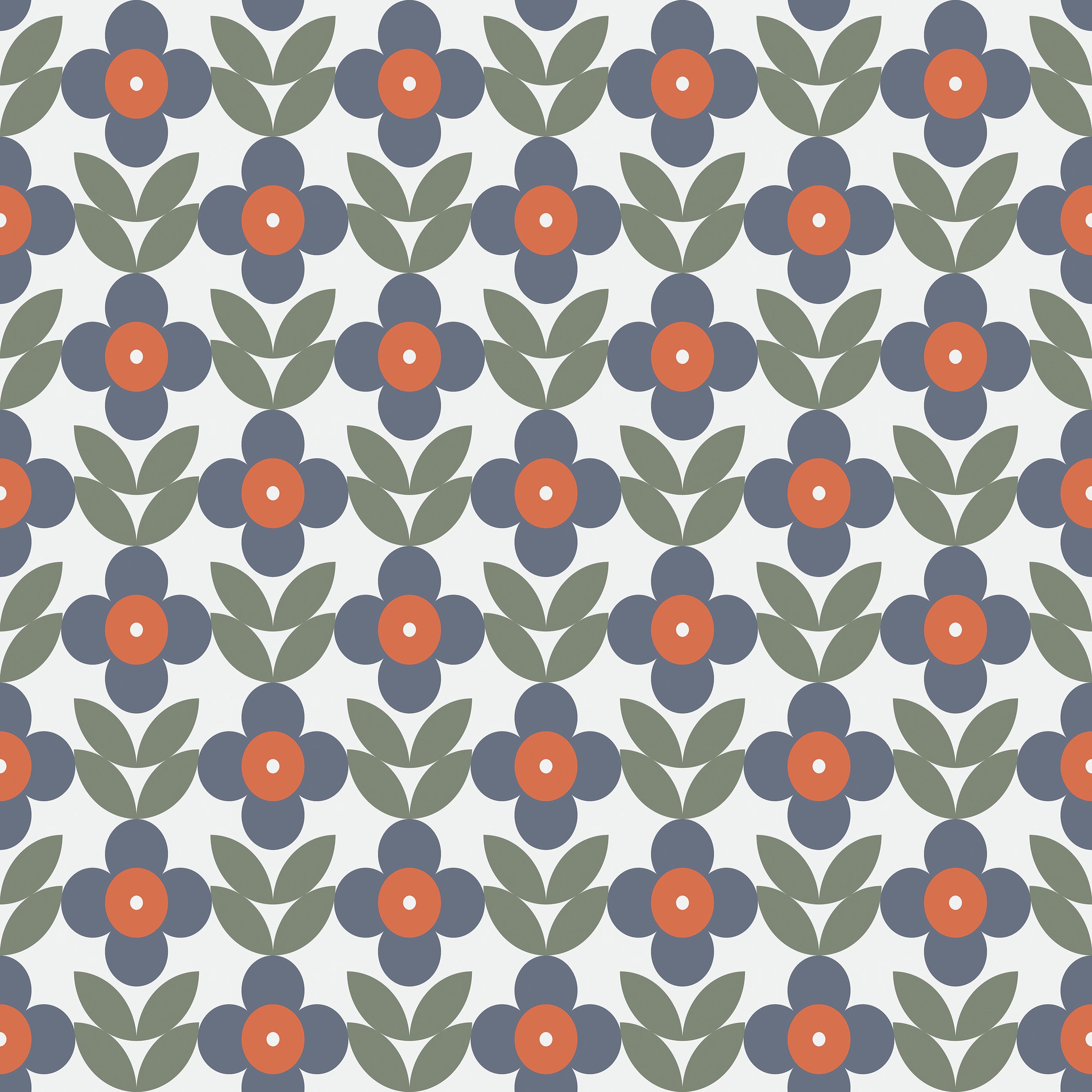 Modern Modflower Field Wallpaper