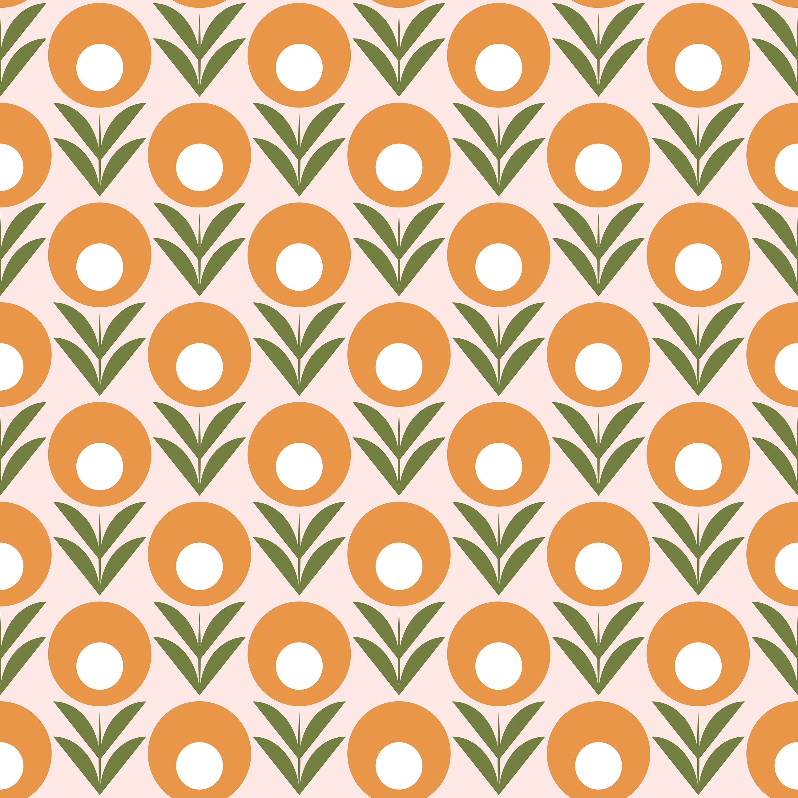 Clementine Bloom Wallpaper