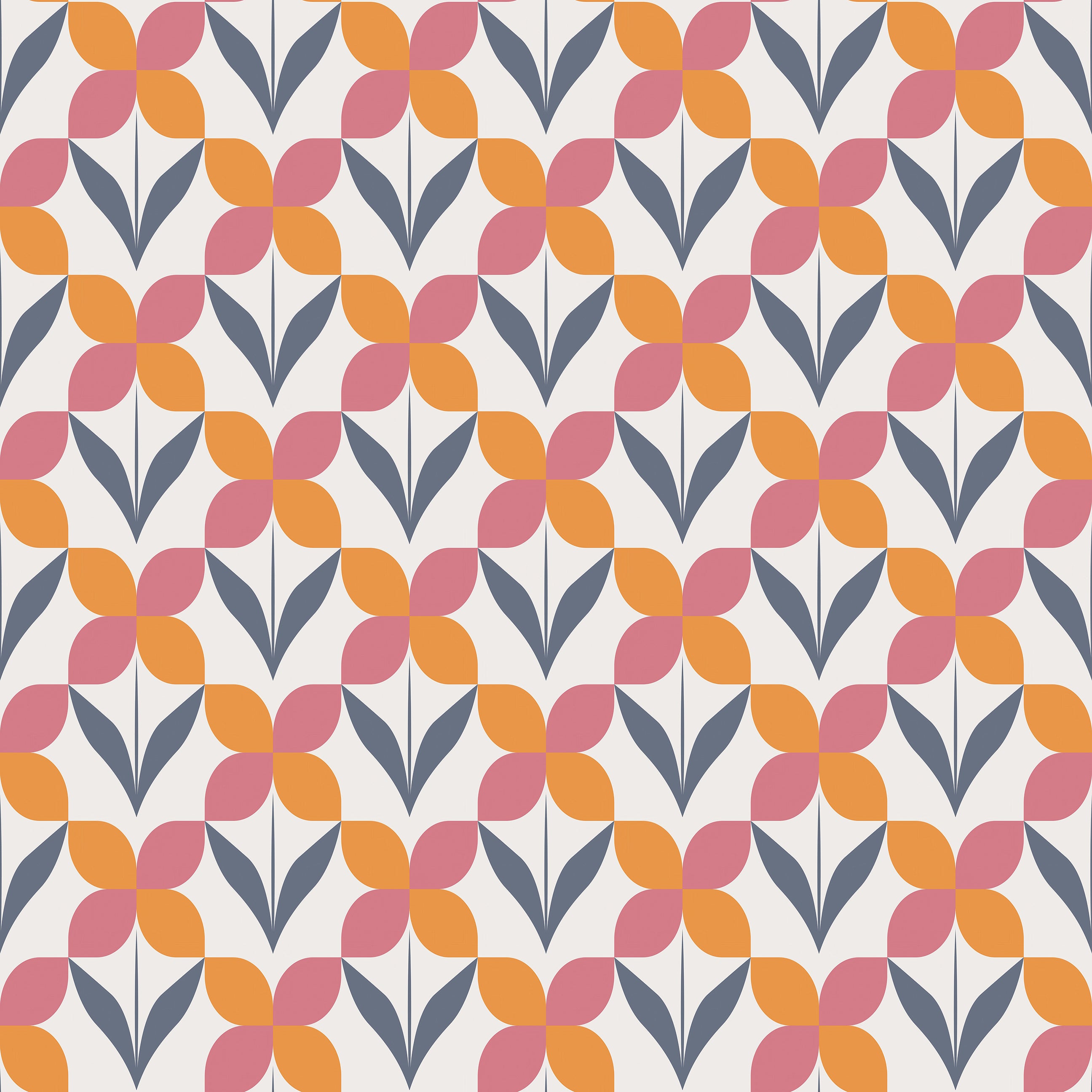 Groovy Garden Grid Wallpaper