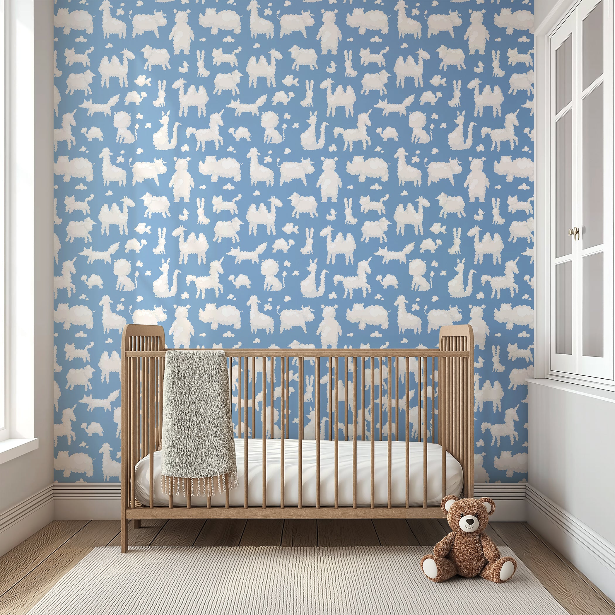 Dreamy Cloud Critters Wallpaper
