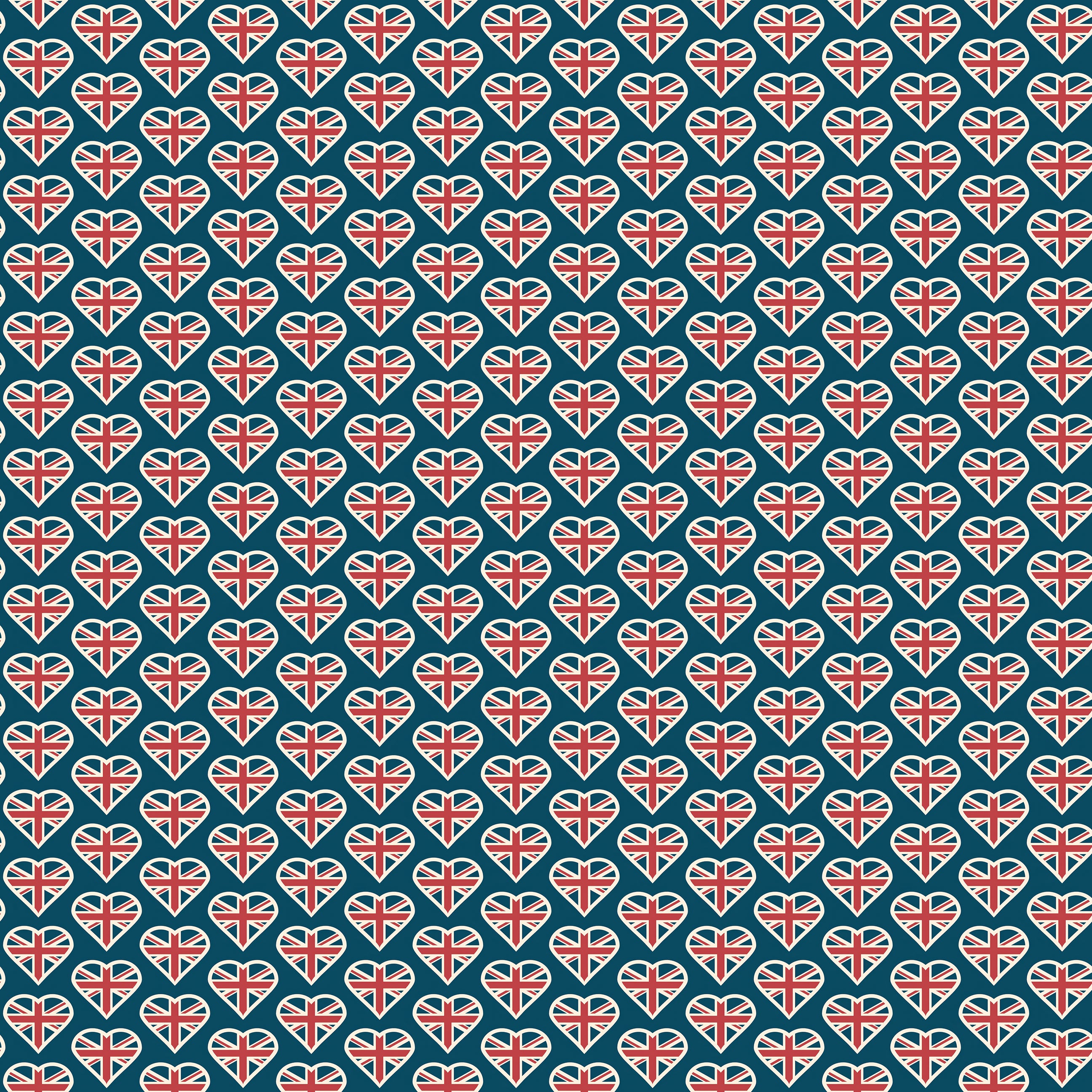Union Jack Love Notes Wallpaper