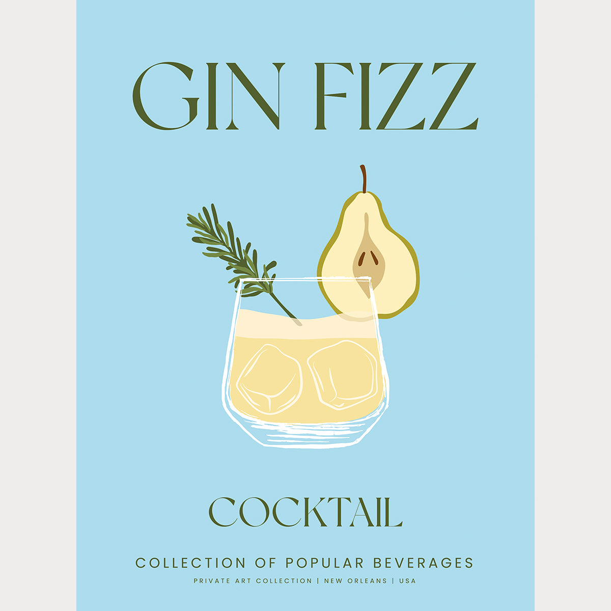 Gin Fizz Cocktail