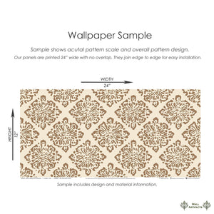 Rustic Medallion Elegance Wallpaper sample with geometric tile pattern, modern design in warm earthen tones, Wall Artifacts.